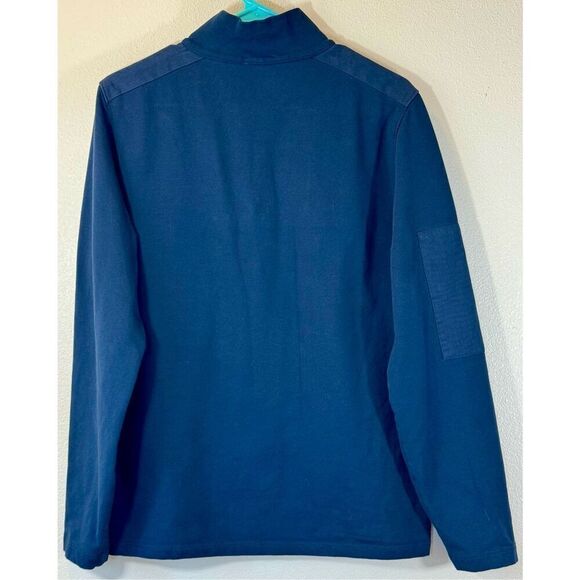 NWOT PATRICK ASSARAF PIMA STRETCH FLEECE QUARTER ZIP PULLOVER FITTED SWEATER M - Picture 7 of 13